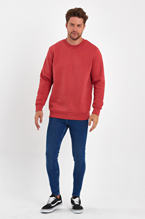 Rodi 3 İplik Şardonlu Bisiklet Yaka Sweatshirt RD24KE054903