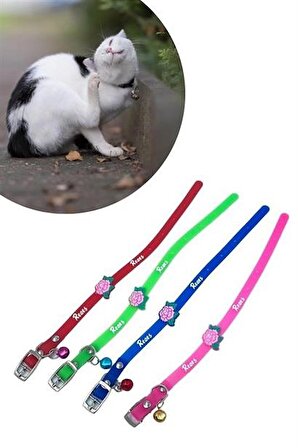 PET Miyav® Çıngıraklı Zilli Sevimli Renkli Slikon Kedi Köpek Boyun Tasması