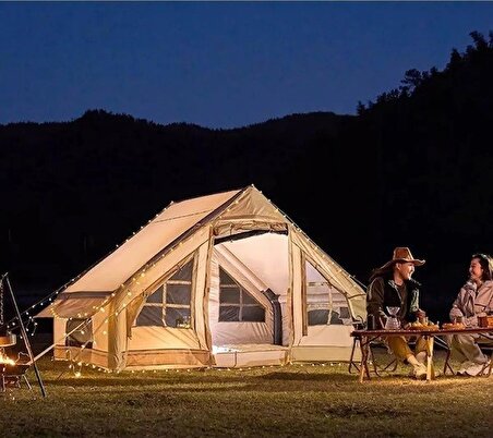 Çatı Tipi 5 Kişilik Şişme Kamp Çadırı 300x210x190cm Şişme Çadır