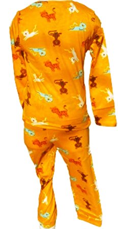 Erkek Çocuk Kedi Desenli Pijama Takımı 