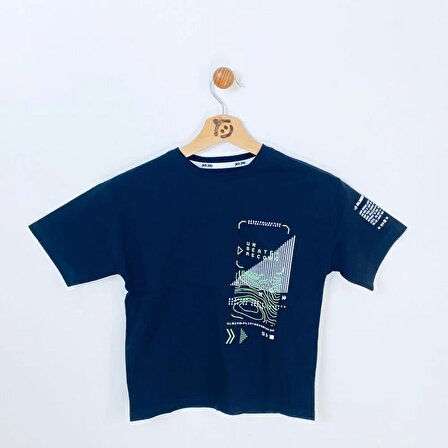 Erkek Çocuk T-Shirt Baskılı Siyah