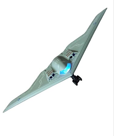Oyuncak Metal Hayalet Savaş Uçağı Çek Bırak Özellikli Işıklı Sesli Hayalet Savaş Uçağı 28x13cm.Gri