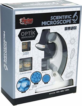 Vardem Beyaz Kutulu Mikroskop 100X400X1200