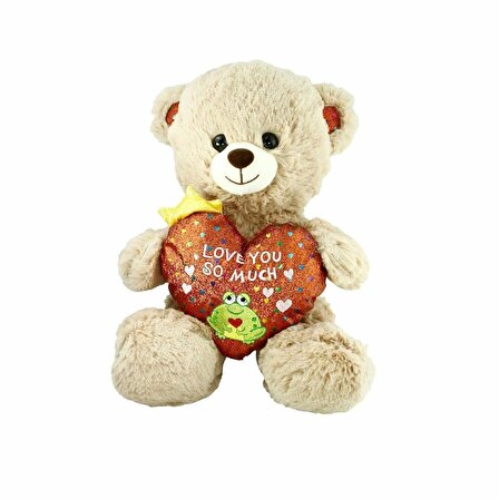 PJH2323 Peluş Kalpli Ayı Love You 30 cm