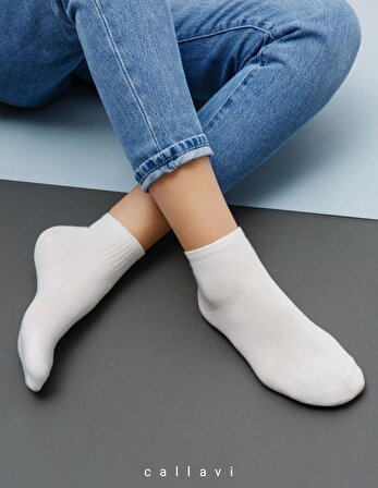 kolej çorap orta konç patik pamuklu kutulu 6 çift
