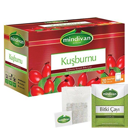 Mindivan Kuşburnu Çayı 20'li Bitki Çayı