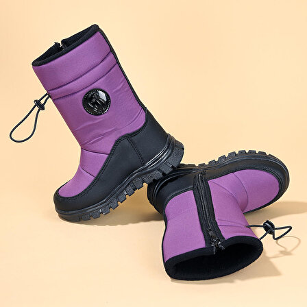 Kiko Kids Nuh Fermuarlı Kız/Erkek Çocuk Kar Botu Ayakkabı