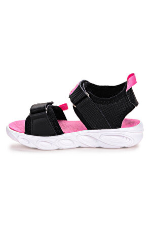 Kiko Kids 100 Işıklı Kız/Erkek Çocuk Cırtlı Sandalet Ayakkabı 100
