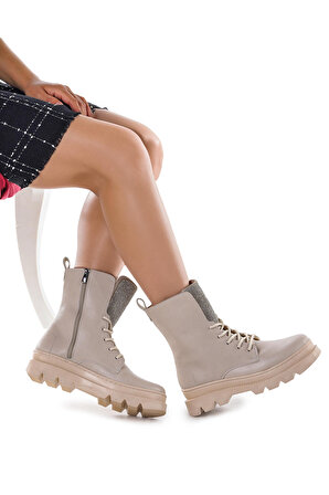 Woggo Fermuarlı Termo Taban Kadın Günlük Bot Ayakkabı Fls 98-T81