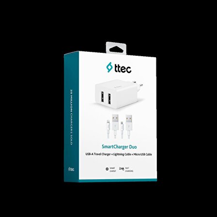 Ttec 2SCS21DB USB Hızlı Şarj Aleti Beyaz
