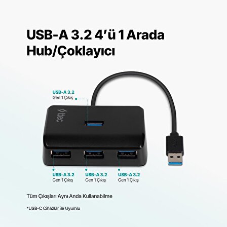 ttec 4 Girişli USB-A 3.2 Hub/Çoklayıcı 4*USB-A 3.2
