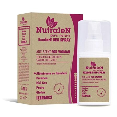 Nutralen ExudaE Antiperspirant Ter Önleyici Leke Yapmayan Sprey Deodorant 50 ml
