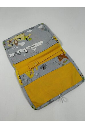 Bebek bakım çantası organizer sarı