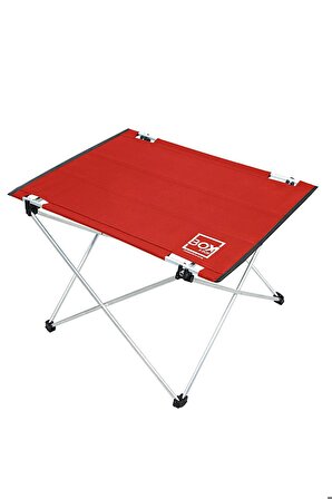 Küçük Boy Katlanabilir Kumaş Kamp Ve Piknik Masası, Kırmızı, 57 X 43 X 60 Cm