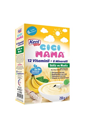 Kent Boringer Cici Mama Muz - Süt Prebiyotik Kaşık Maması 200 gr