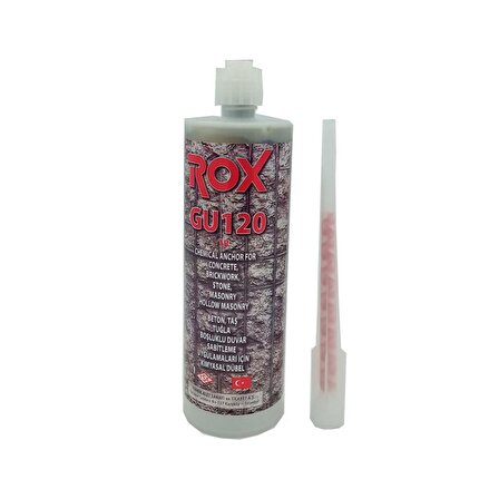 Rox GU120 TR Epoksi Kimyasal Kartuş Polyester İçerikli 410 ml