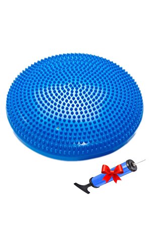 Gymo Pompalı Denge Yastığı Balance Disk Denge Pedi 33cm Mavi