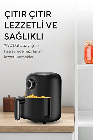 Kumtel Fastfryer HAF-05 2 lt Yağsız Airfryer Siyah