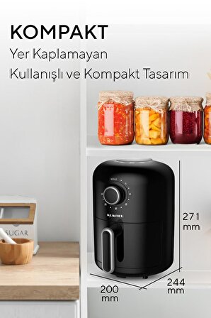 Kumtel Fastfryer HAF-05 2 lt Yağsız Airfryer Siyah