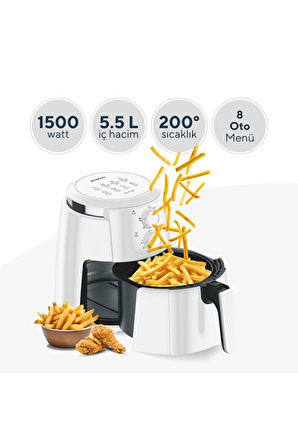 Beyaz XL Fastfryer (Yağsız Fritöz Airfryer) HAF-01 1146