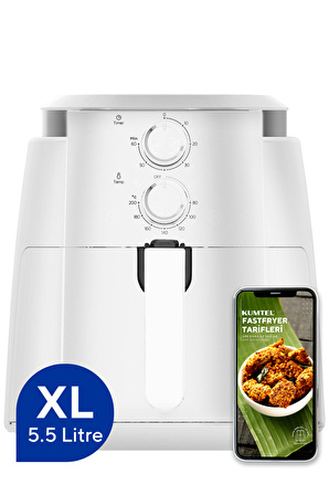 Beyaz XL Fastfryer (Yağsız Fritöz Airfryer) HAF-01