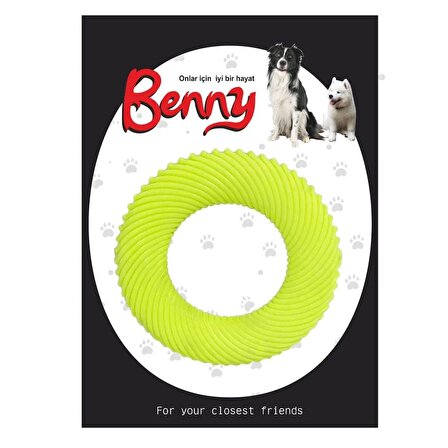 Benny Köpek Oyuncağı Yuvarlak 9,5 cm Sarı
