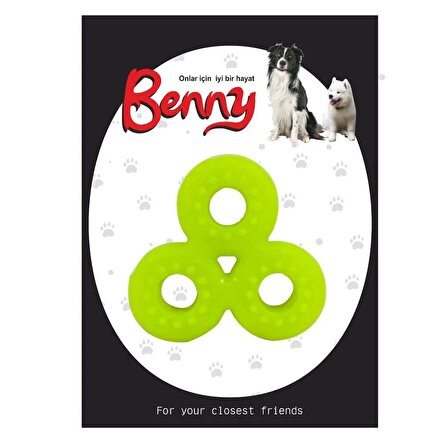 Benny Köpek Oyuncağı Üçlü Halka 9 x 9 cm Yeşil