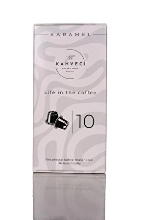 The Kahveci Nespresso Uyumlu Karamel Aromalı Kapsül Kahve 10'lu