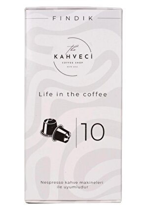 The Kahveci Nespresso Uyumlu Fındık Aromalı Kapsül Kahve 10'lu