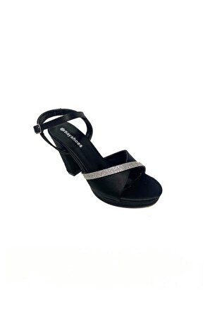 Erbay 363-24 Saten Platform Topuklu Kadın Ayakkabı