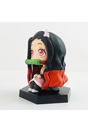 Anime Demon Slayer Nezuko Oturan Mini Figür 9 cm