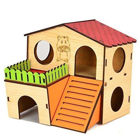 Hamster Oyuncağı Balkonlu Ev