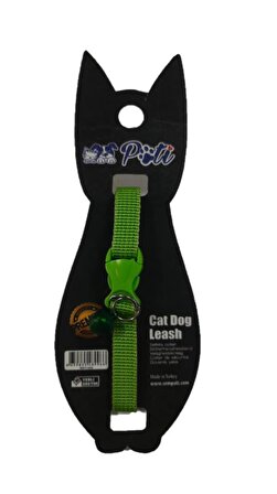 Pati Yavru Köpek ve Kedi Boyun Tasması (Ayarlanabilir) Düz Yeşil