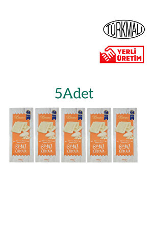 SOYULMUŞ BADEMLİ BEYAZ ÇİKOLATA 100 GR 5 Lİ PAKET