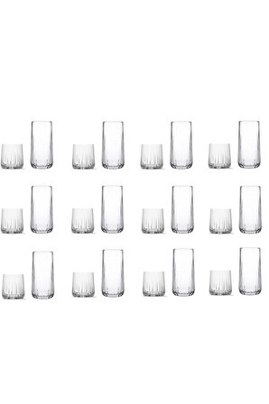 Paşabahçe nova su meşrubat bardak - 24 lü su meşrubat bardağı 2 boy sade