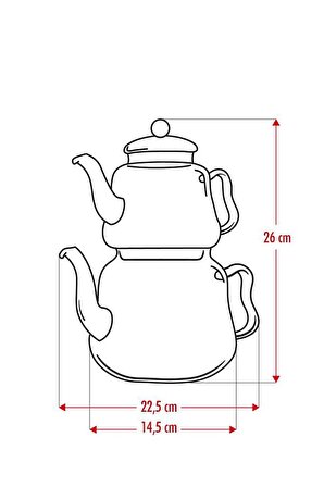 Rossel Premium Borosilikat Cam Çaydanlık Takımı MİEN-RG40