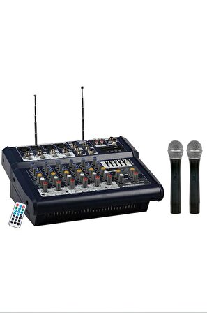 Lentus Lnt 800 M 2X400W 8 Kanal Power Mixer + Çift El Mikrofon