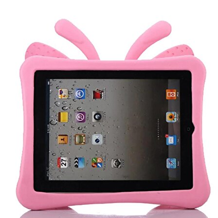 Apple iPad 7 10.2 Kelebek Figürlü Renkli Silikon Tablet Kılıfı