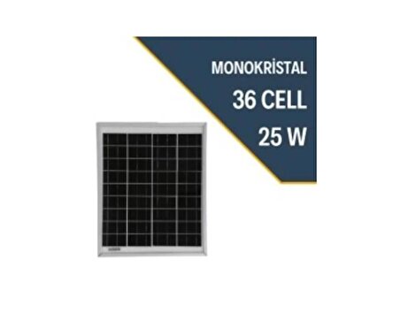 Teknovasyon Arge 25 Watt Monokristal Güneş Paneli 25 W 12V Mono Kristal Güneş Panel