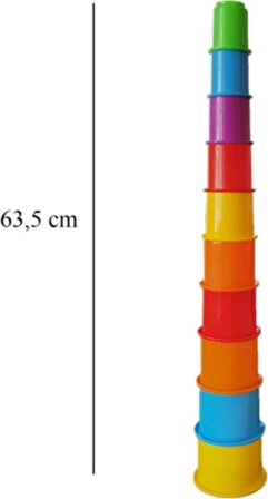 Kiki  Mega Kule Eğitici Kaplar Lego Yapı Oyuncakları