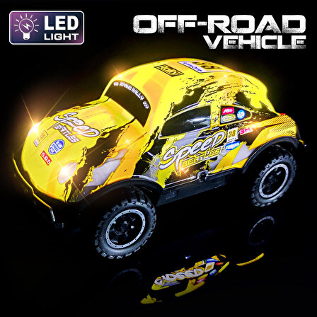 Full Fonksiyon LED Işıklı Gövde 1:24 Off Road Şarjlı Uzaktan Kumandalı Yarış Arabası