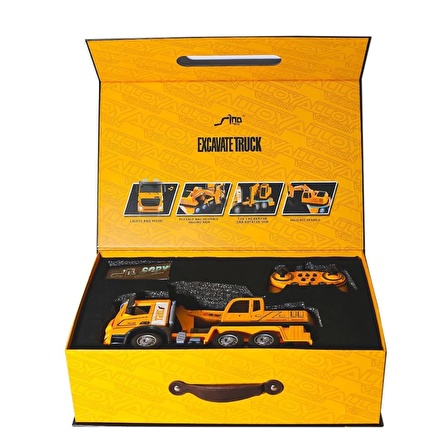 HJ8001-2 Kumandalı  Metal  Excavate Truck -Gepettoys