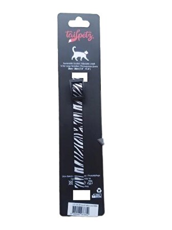 Tailpetz Cat Color Easy & Safety Lock Zebra Ayarlanır Kedi Boyun Tasması