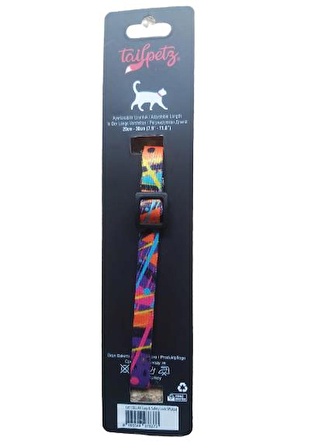 Tailpetz Cat Color Easy & Safety Lock Splash Ayarlanır Kedi Boyun Tasması