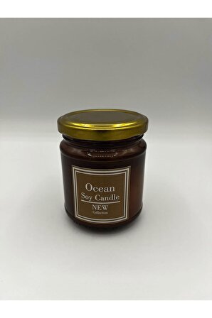 Ocean Soy Candle New Collection Kavanoz Mum Kahverengi