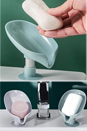 2 Adet Vantuzlu Banyo Sabun Tutucu Kaymaz Dranej Sabunluk Banyo Su Giderli Plastik Banyo Sabunluğu