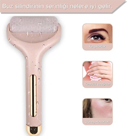 Buz Masaj Ice Roller Buz Silindiri Terapi Etkili Yüz Derma Masaj ve Cilt Soğuk Kompleks