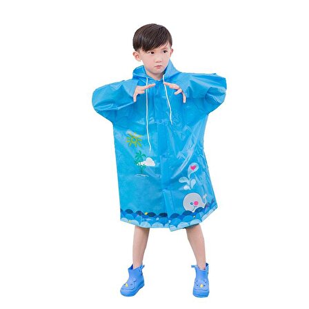 Hayvan Figürlü Kapüşonlu Çocuk Yağmurluk - Çocuk Yağmurluğu - Unisex Yağmurluk