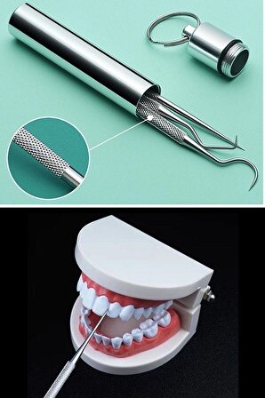 7 Parça Paslanmaz Çelik Diş Tartar Sökücü Diş Temizleme Kiti Tartar Kireç Temizleyici