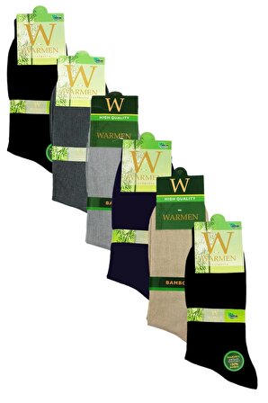 Erkek Karışık Renk 12 Çift Modal Klasik Çorap